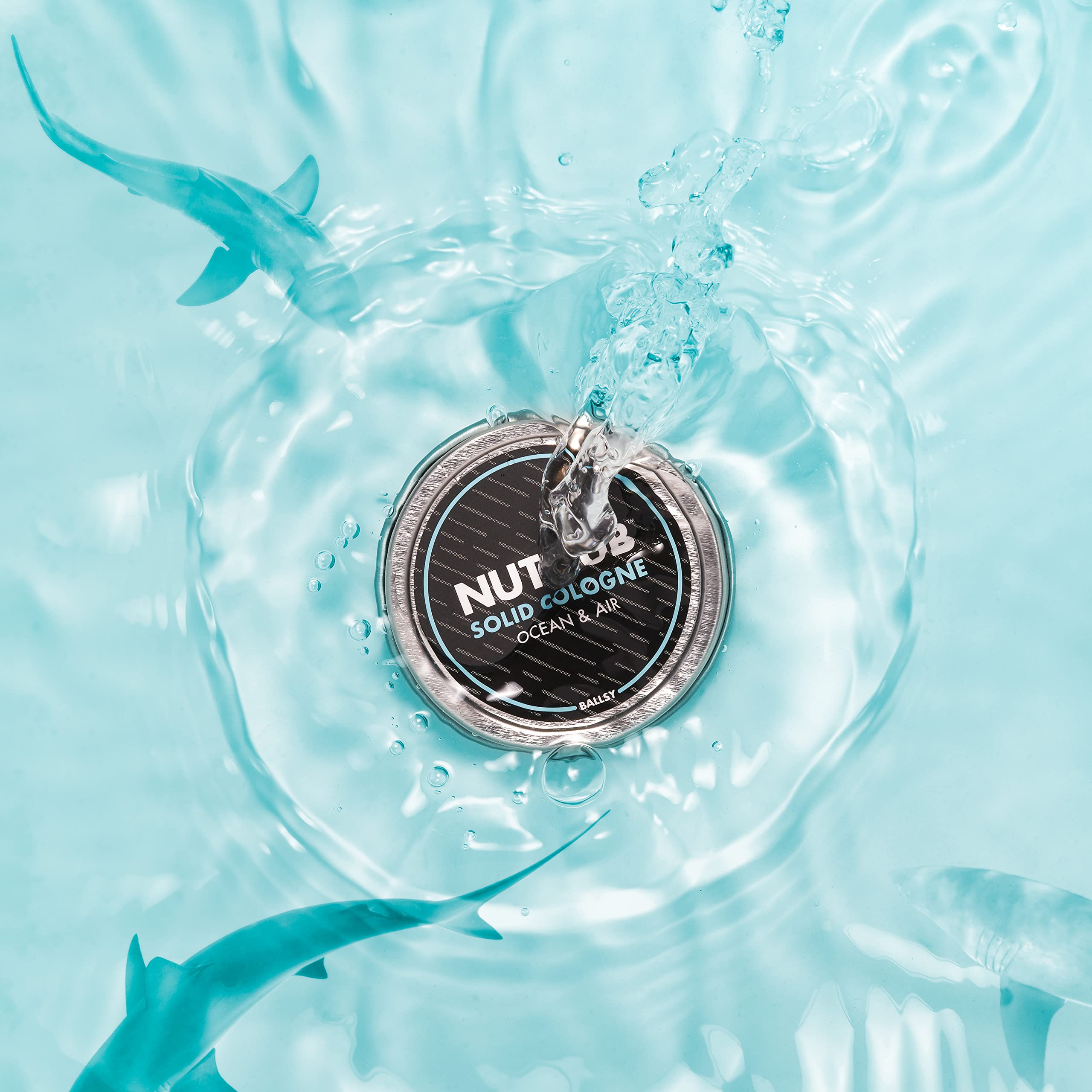 Ballsy NutRub, Cologne for Everywhere, with Beeswax, Coconut and Sunflower Seed Oil, Ocean and Air .85 oz